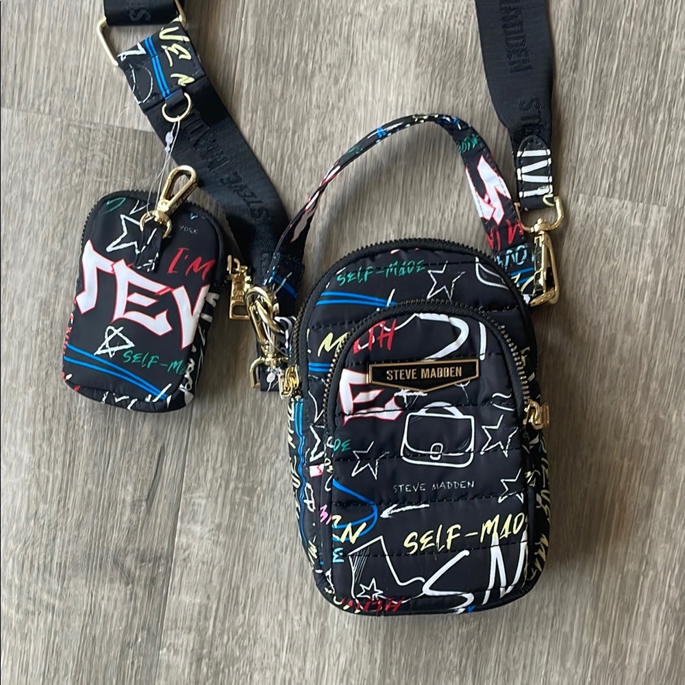 NEW Steve Madden Black Crossbody Bag Set
